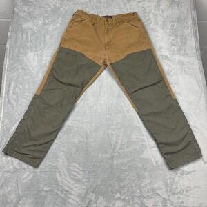 Browning Carpenter Pants Mens 36x32 Brown Green Mid Rise Straight Leg Outdoor